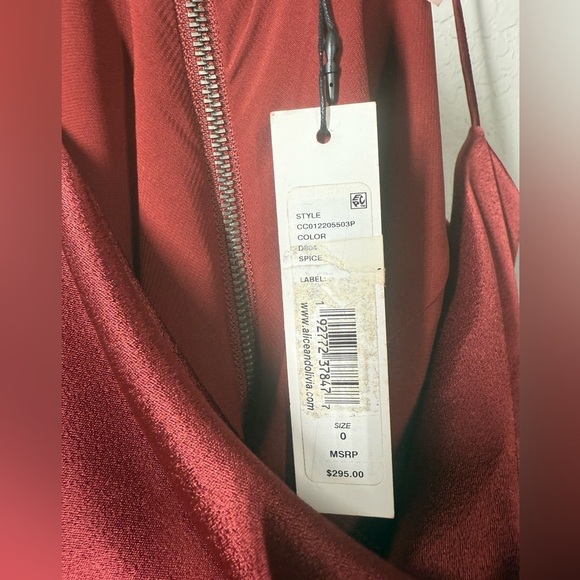 NWT Alice + Olivia Harmony Draped Slip Mini Dress Size 0 - Picture 10 of 13